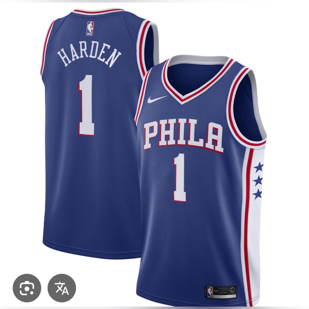 NWT 76ers HARDEN JERSEY
